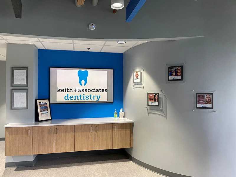 Lobby of Keith & Associates Dental Implant Center in North Dinwiddie, VA.